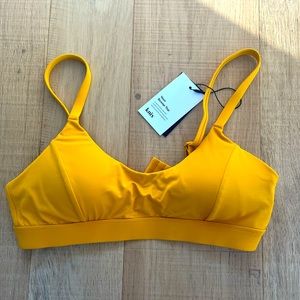 NWT yellow Knix bikini top